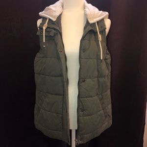 Cotton puffer Vest with Hood